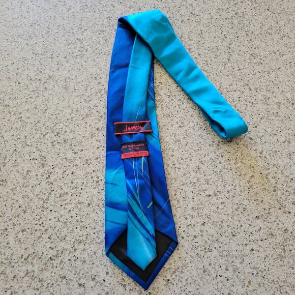 Jerry Garcia Not Necessarily a Tree Tie Collection Fifty-Seven Blue Green Swirls - Picture 11 of 12